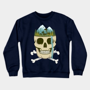 Skull Waterfall Crewneck Sweatshirt